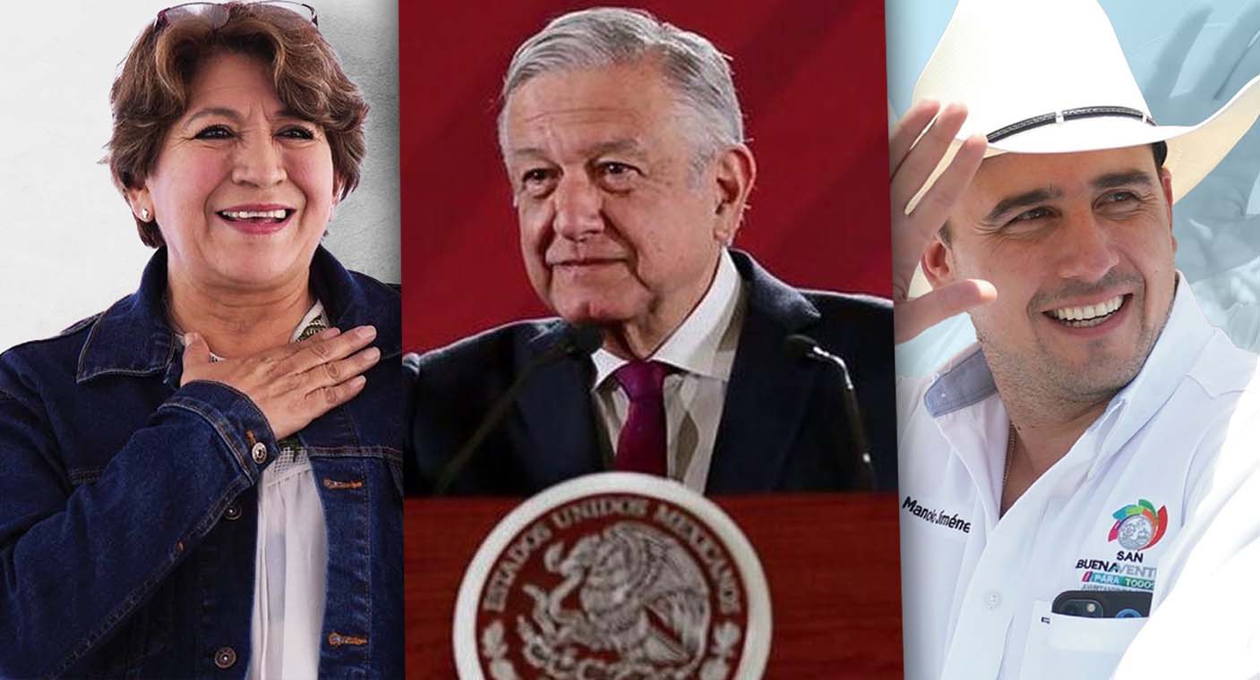 AMLO felicita a Delfina Gómez y Manolo Jiménez por resultados en