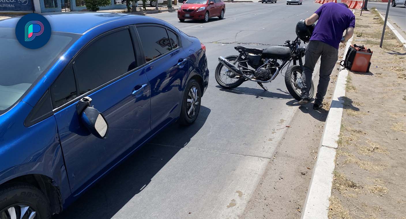 Chocan Motociclista Y Automovilista En Bulevar Solidaridad En