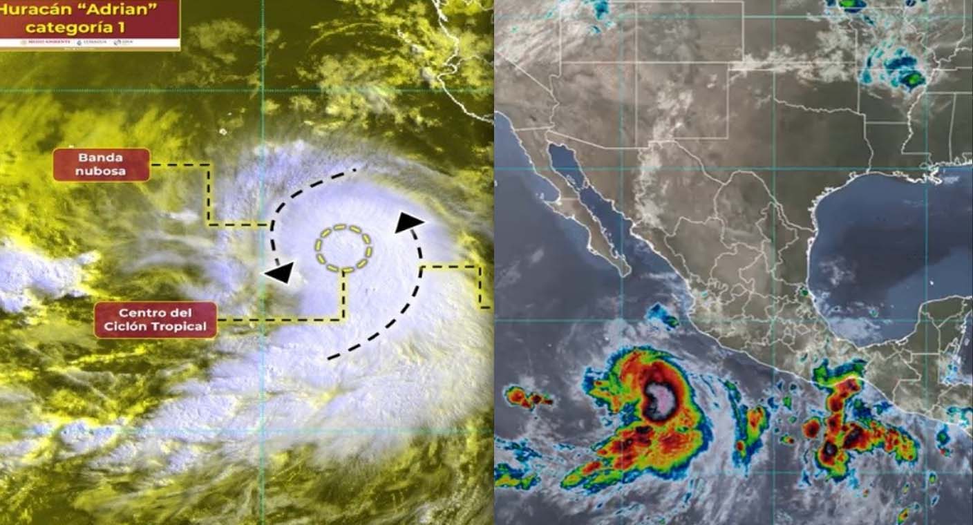 Adrián se convierte en huracán categoría 1 en México afectará con