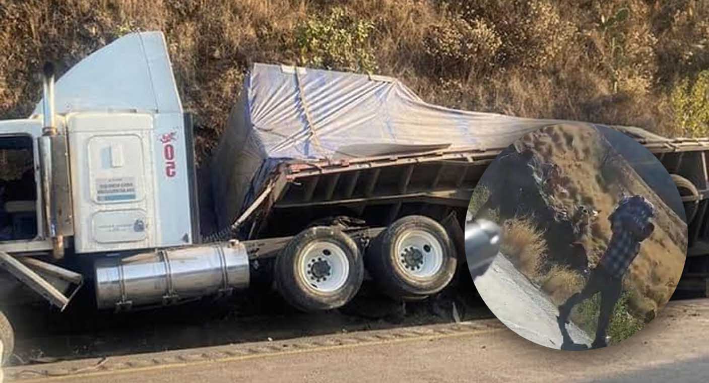 Tr Iler Con Cerveza Vuelca Sobre Carretera Muris Cananea Y Conductores