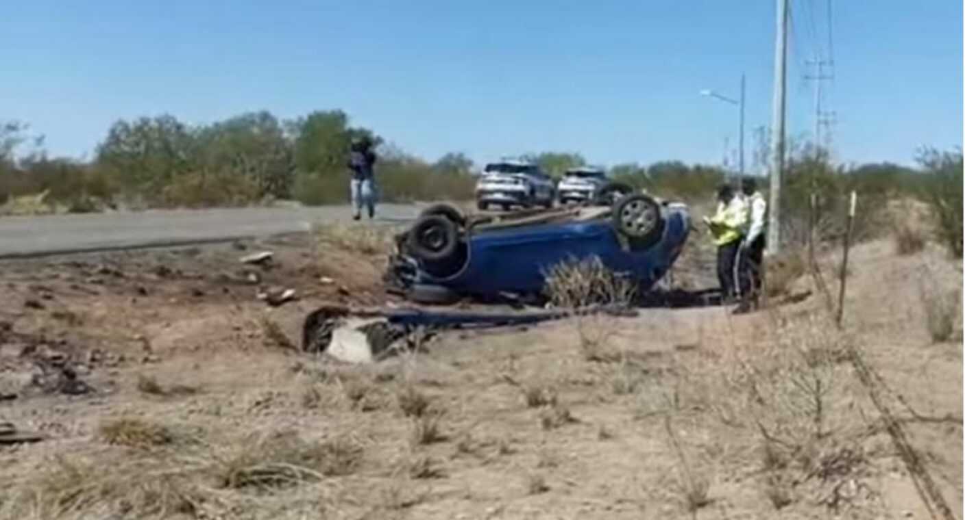 Dos personas resultan heridas tras volcarse el vehículo en carretera a