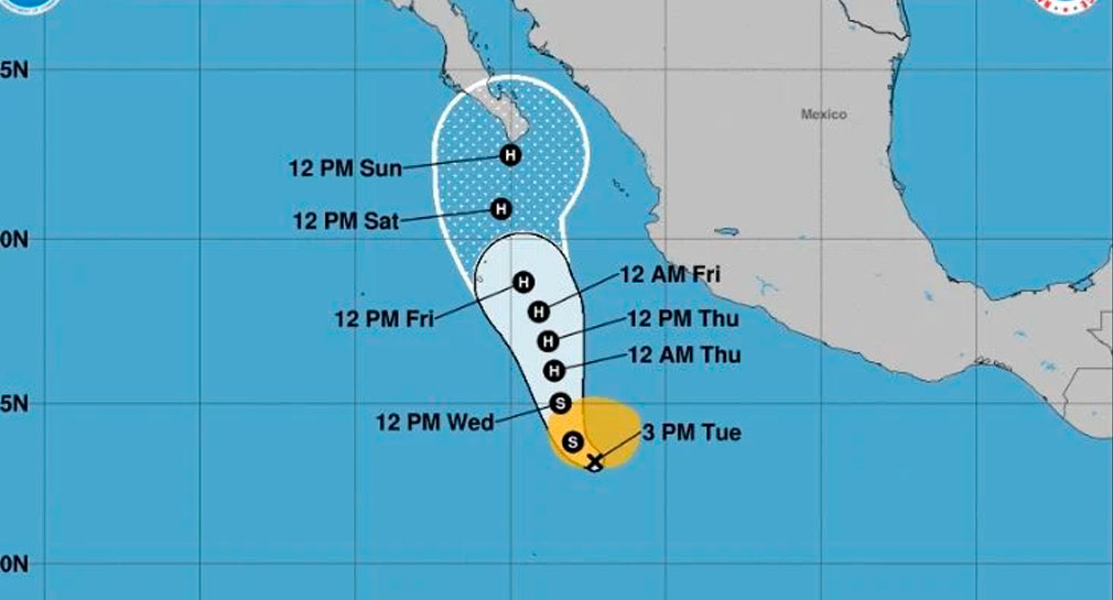 Se forma tormenta tropical Norma en costas del Pacífico ubicado a 720