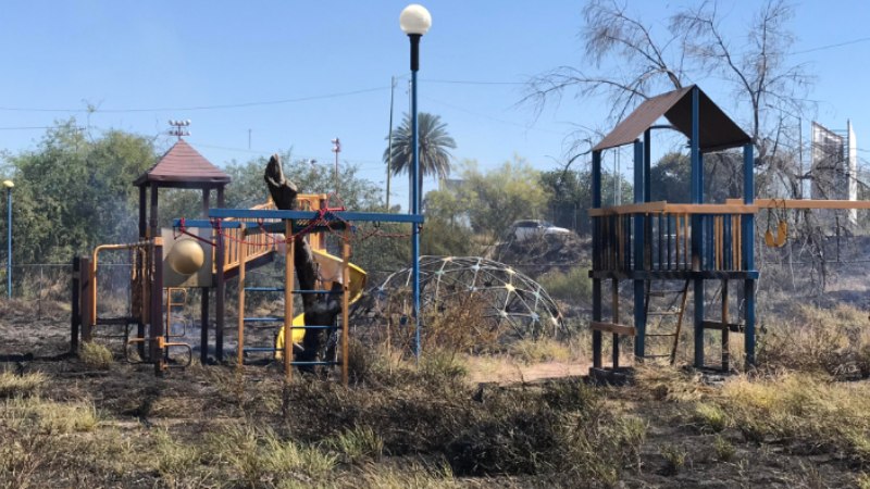 Se vuelve a registrar incendio de maleza en parque La Sauceda en Hermosillo  - Proyecto Puente