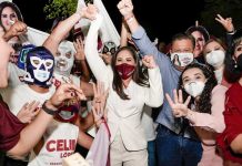 “Mi gobierno no viene a enriquecernos ni a saquear al municipio, sino a apretarse el cinturón”, dice Célida López en la Plaza Emiliana de Zubeldía