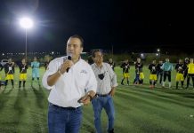 Ilumina “Toño” Astiazarán con lámparas LED campo de futbol del Cárcamo, en Hermosillo