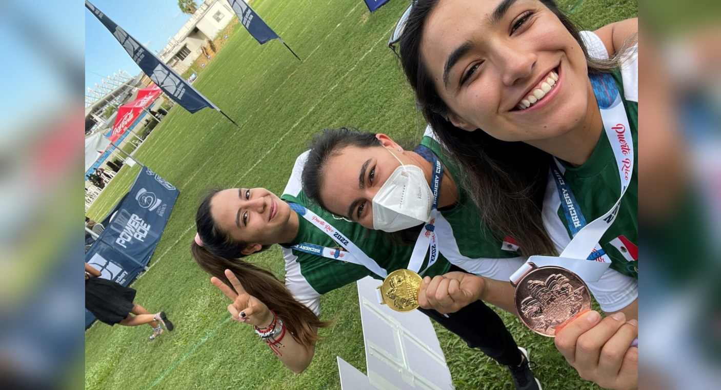 Alejandra Valencia won individual gold and silver team medals in the 2022 Copa Puerto archery