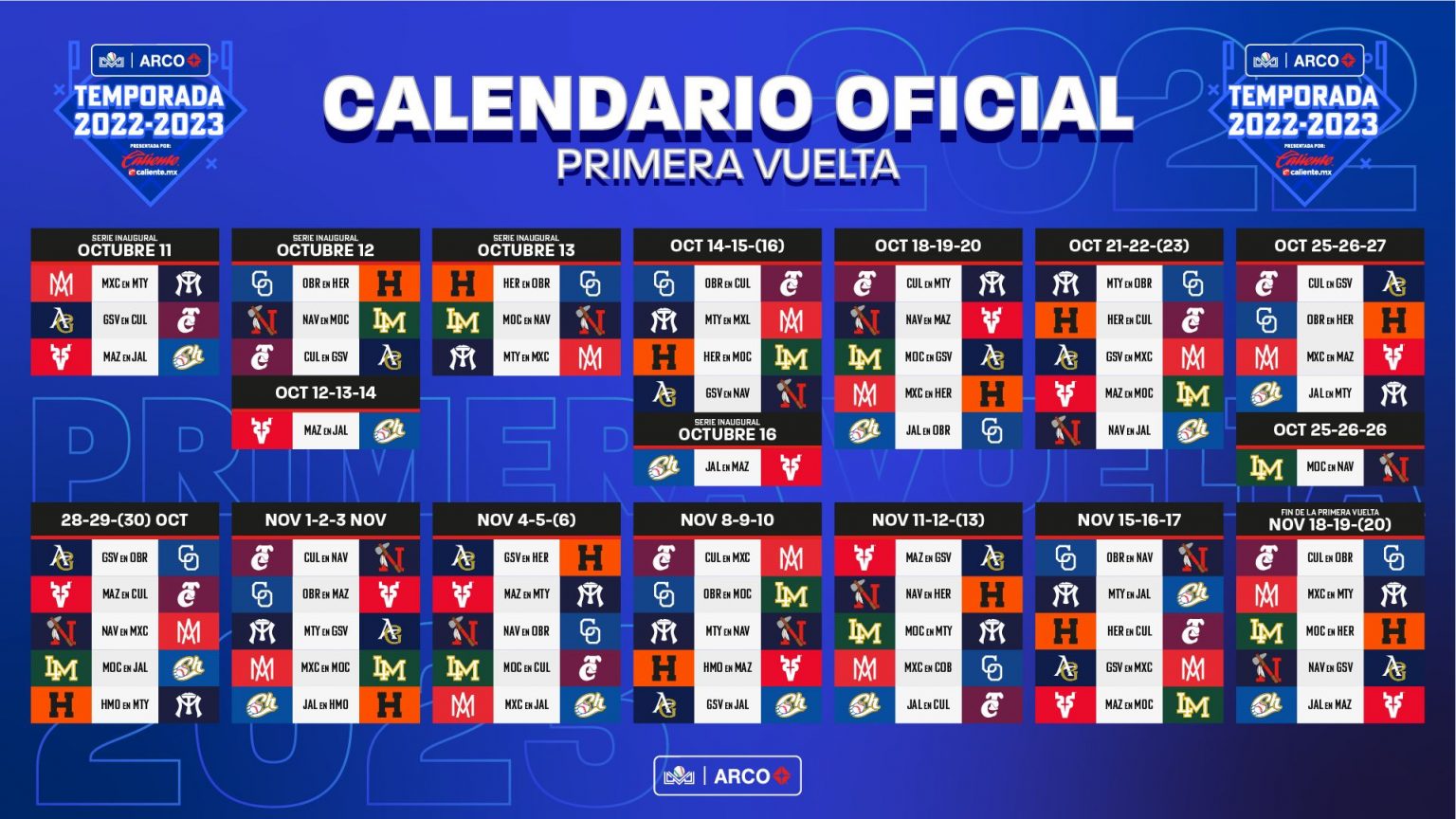 Estos son los juegos de LMP para la temporada 20222023 Proyecto Puente