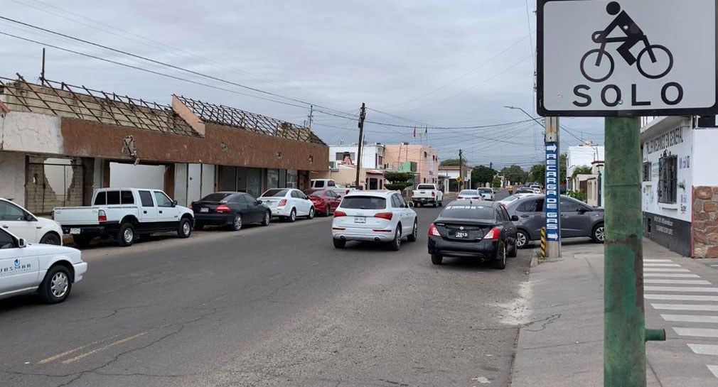 Ciclistas piden mantenimiento y supervisión para ciclovía de calle Bernardo Reyes, en Hermosillo