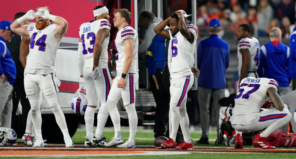 Partido entre Bills y Bengals, en el que se desplomó Damar Hamlin, no se reanudará esta semana, informa NFL