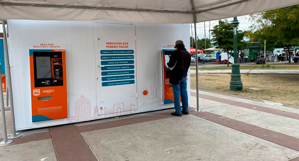Inician operaciones cajeros para pago de predial en Plaza Emiliana de Zubeldía, de Hermosillo