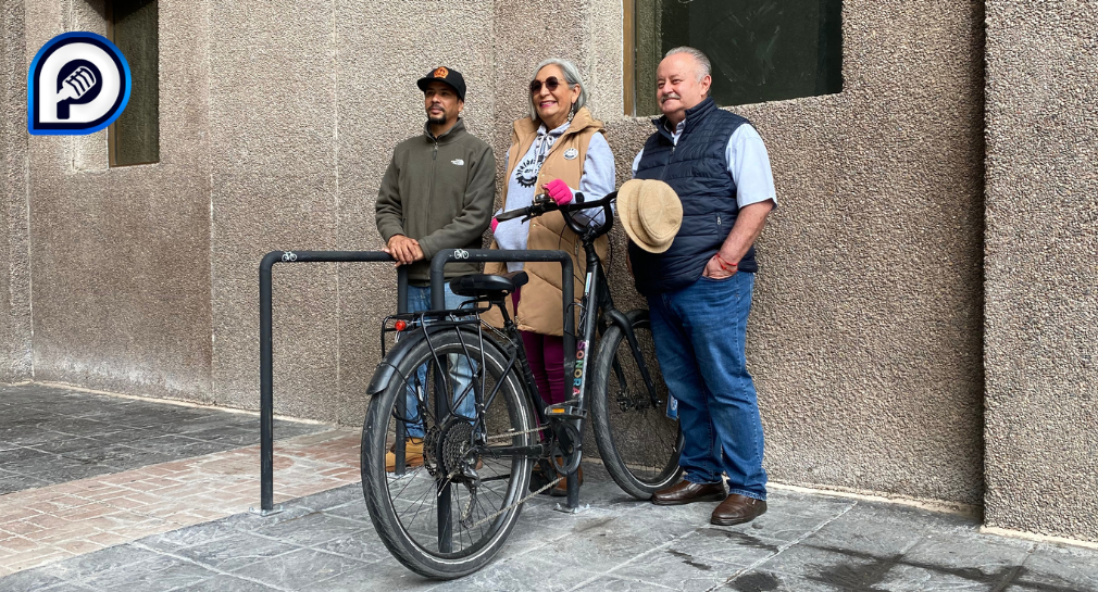 Instalan biciestacionamientos seguros para mujeres en Centro de Gobierno en Hermosillo