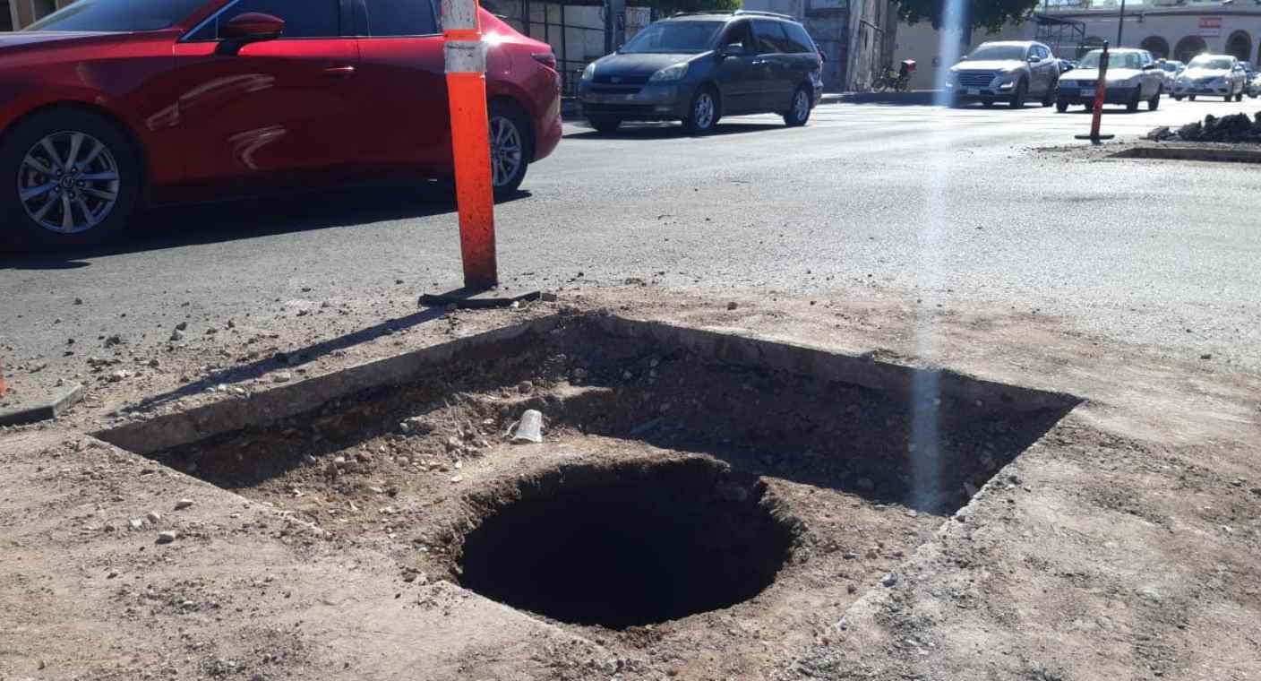 Inicia nivelación de alcantarillado en bulevar Pino Suárez en Centro de Hermosillo en seguimiento a trabajos de recarpeteo