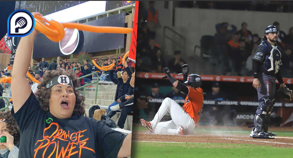 Con pelucas de colores, matracas, globos y trompetas, aficionados apoyan a Naranjeros; Hermosillo gana el primer juego de semifinales en LMP