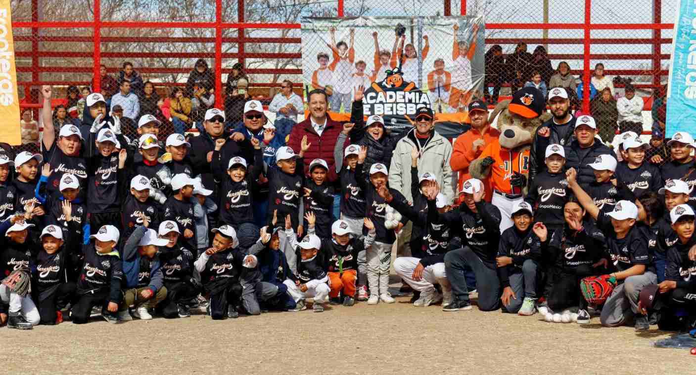 Los Naranjeros, Grupo México, Codeson y Liga Arco inauguran academias de beisbol en Cananea, Nacozari y Esqueda