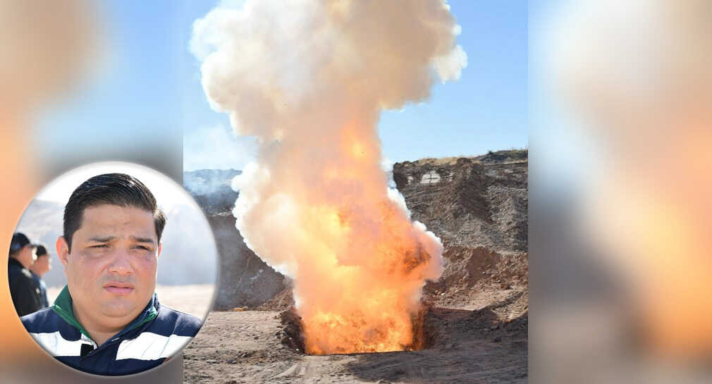 178 kilogramos de pirotecnia destruyen gobierno de Hermosillo decomisado en operativos