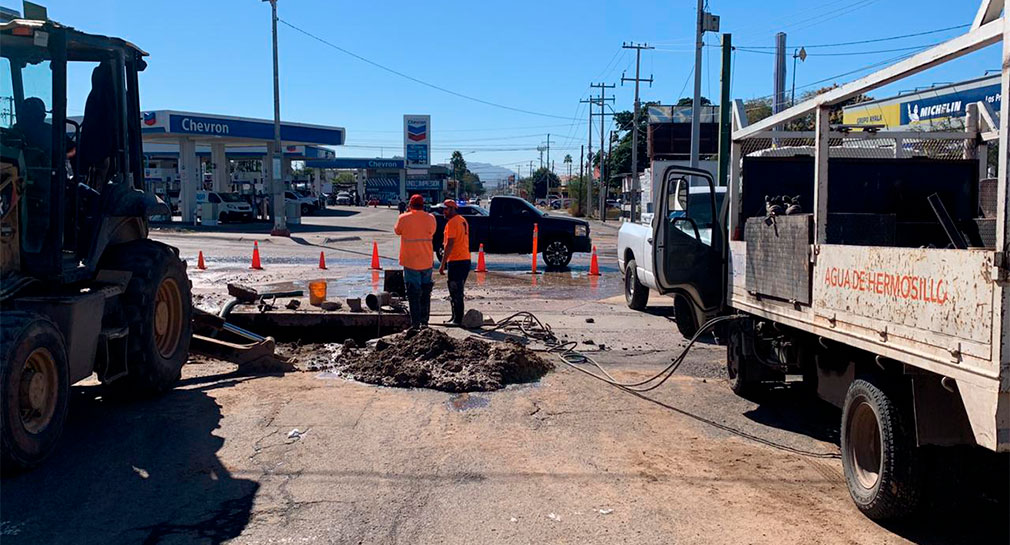 Estas colonias al norte de Hermosillo se quedarán sin agua, por trabajos de reparación en Periférico Norte y Reforma
