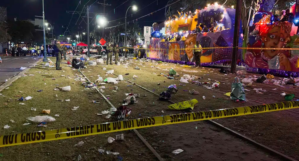 Tiroteo deja 1 muerto y 4 heridos en festejos por Mardi Gras en Nueva Orleans