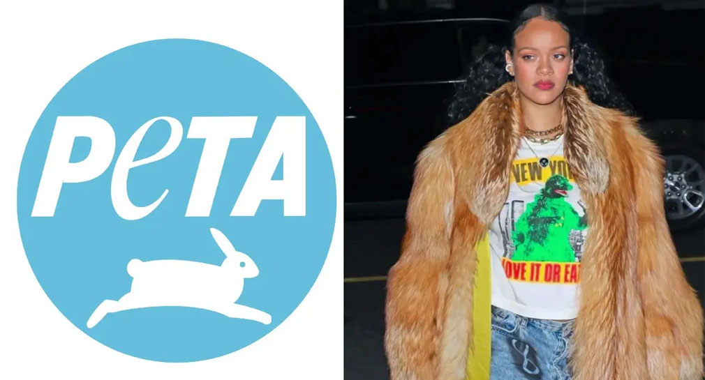 PETA pide a Rihanna dejar de usar abrigos hechos con pieles de animales