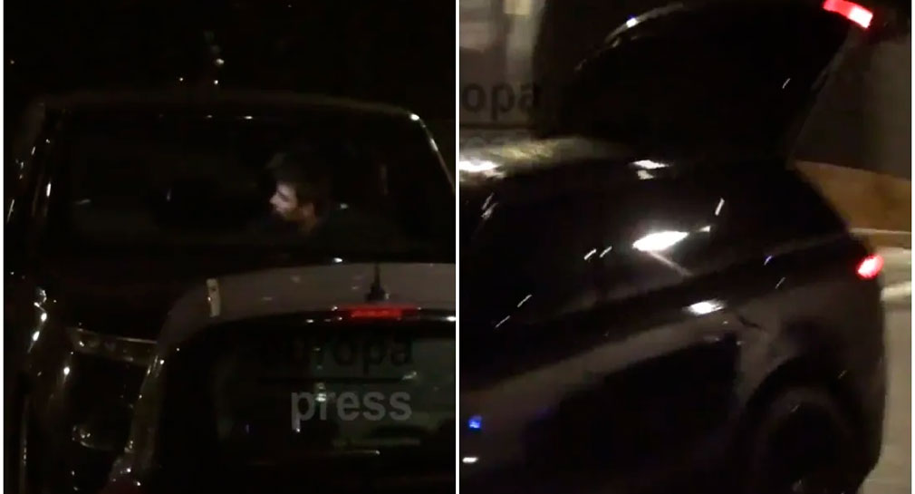 (VIDEO) Piqué huye de casa de Shakira con la cajuela abierta tras dejar a sus hijos