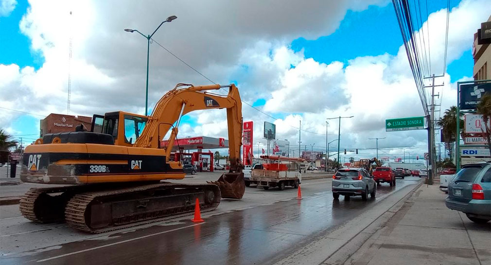 Inician trabajos de reparación en tubería de Colosio y Solidaridad en Hermosillo, limitarán tránsito en el sector