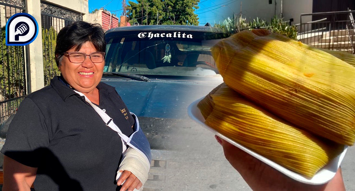 ‘La Chacalita’ prepara tamales en Hermosillo desde hace más de 30 años, cada uno pesa medio kilo
