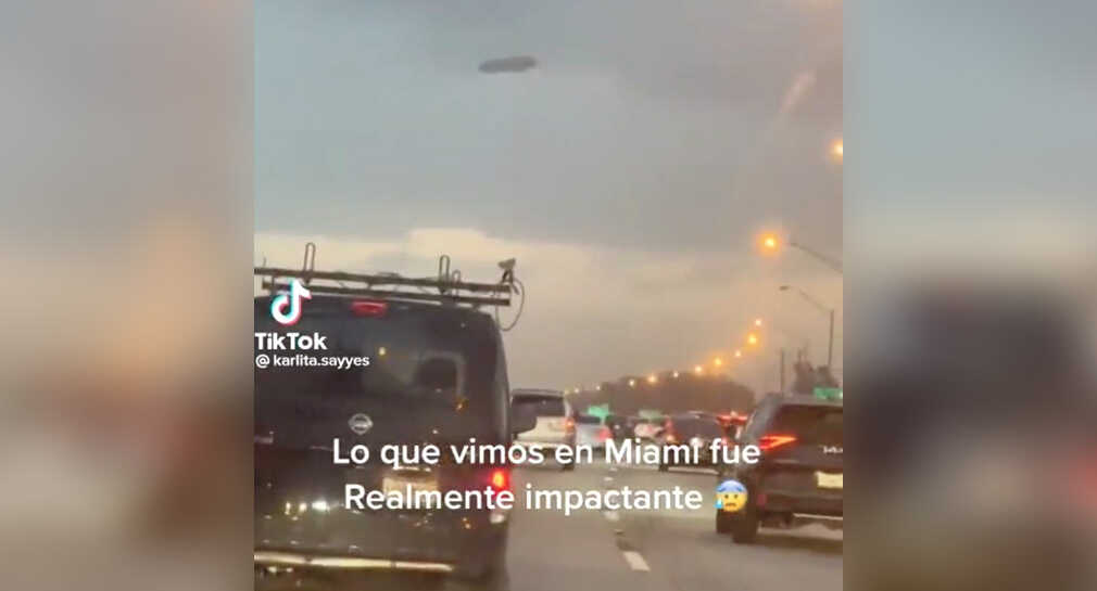 Captan un impactante OVNI enorme en una carretera en Miami (VIDEO)