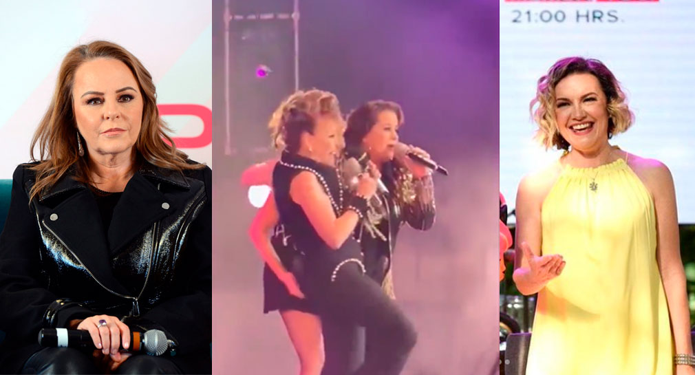 “Inesperado”: Ilse de Flans le mete mano a Mayte Lascurain en el escenario (VIDEO)