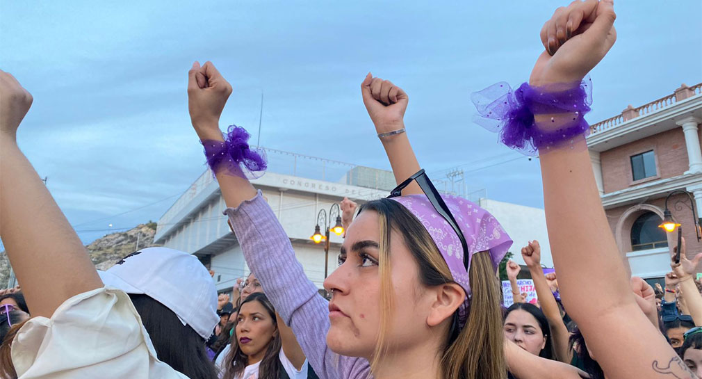 Protestan mujeres de todas las edades este 8M en Hermosillo contra violencia de género y para exigir justicia (SONDEO)
