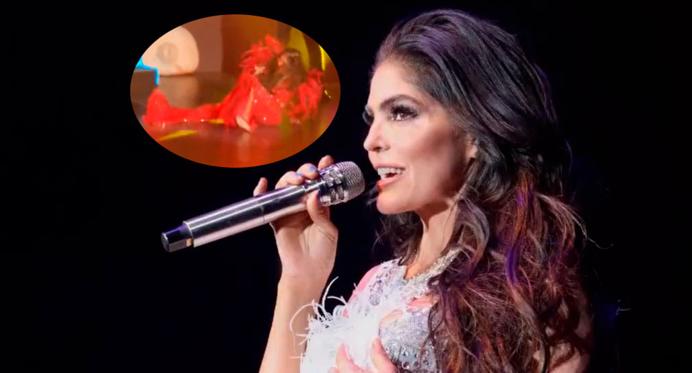 En pleno show, Ana Bárbara azota en el escenario del Auditorio Nacional (VIDEO)
