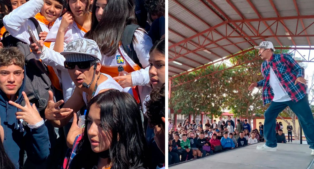 Con “El Cholo”, Manuel Ballesteros llega a secundarias y prepas en Sonora para mover conciencias sobre las adicciones