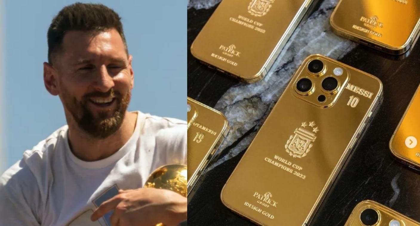 Messi regalará celulares bañados en oro para sus compañeros campeones del Mundial de Catar 2022