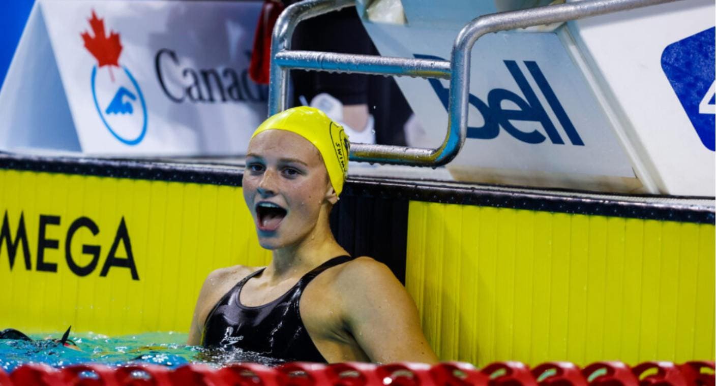 Canadiense de 16 años impone nuevo récord mundial de 400 metros libres