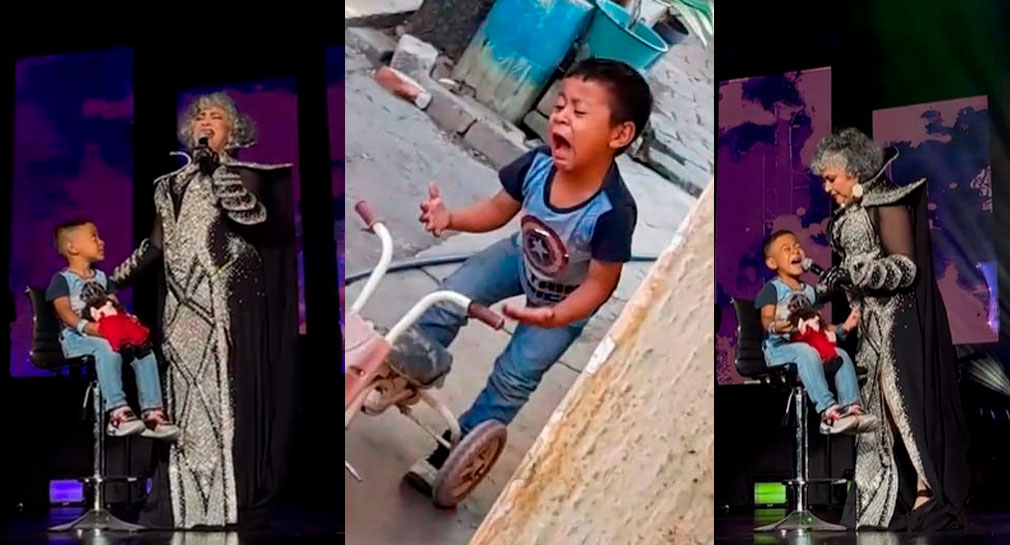 “¡De piedra!”: Amanda Miguel canta en escenario con Chucho, el niño famoso