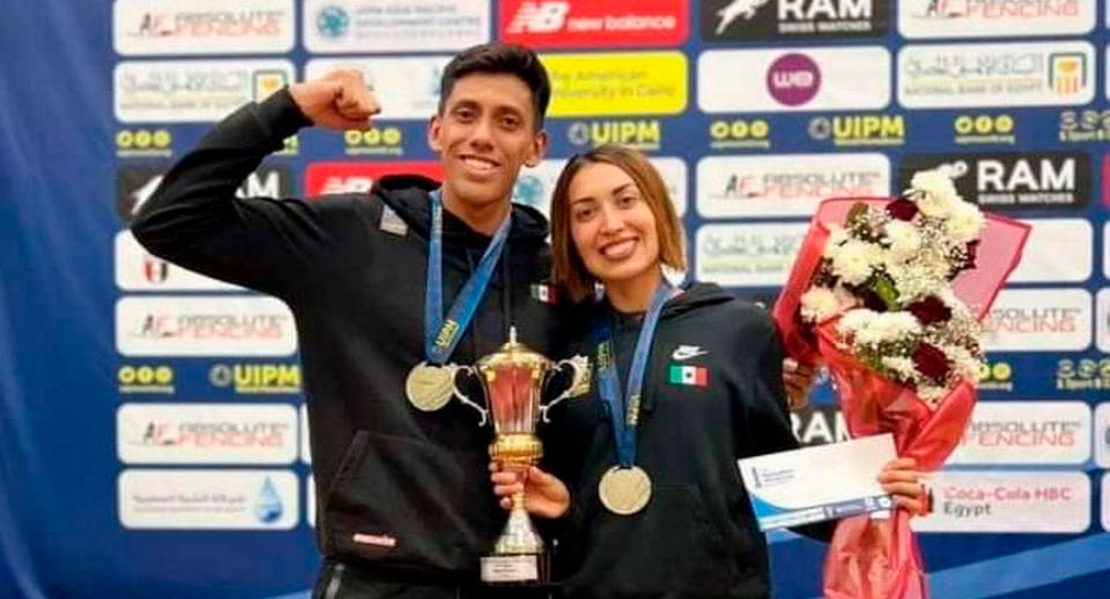 Mexicanos Mariana Arceo y Manuel Padilla se llevan la plata en Copa Mundial de Pentatlón