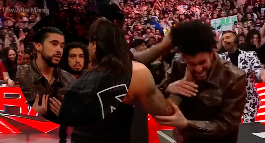 Bad Bunny recibe paliza en la WWE (VIDEO)
