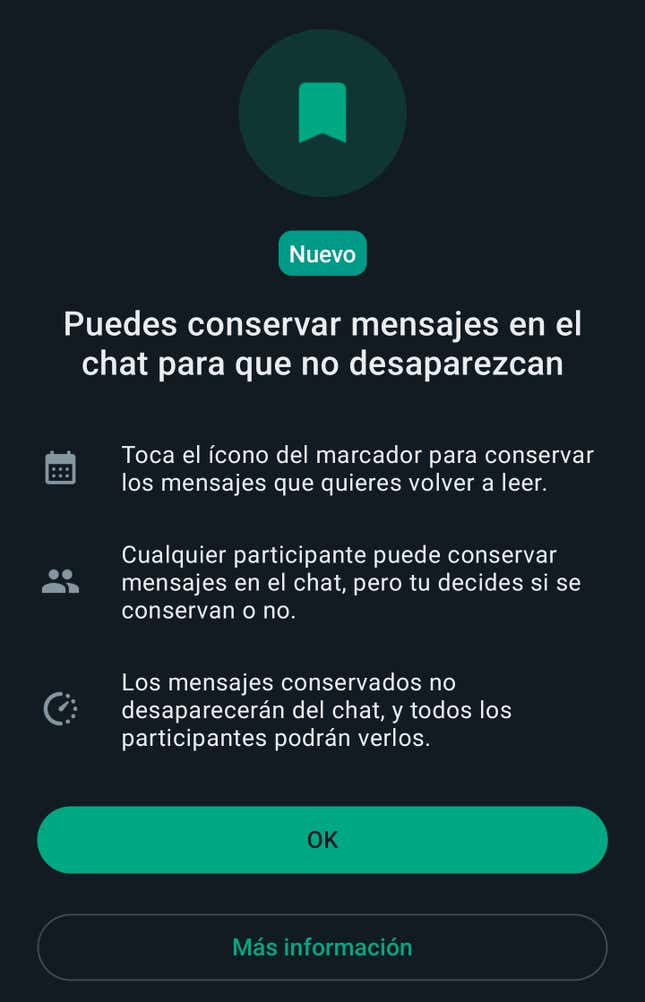Whatsapp Ahora Permite Guardar Mensajes Que Desaparecen Proyecto Puente 7657