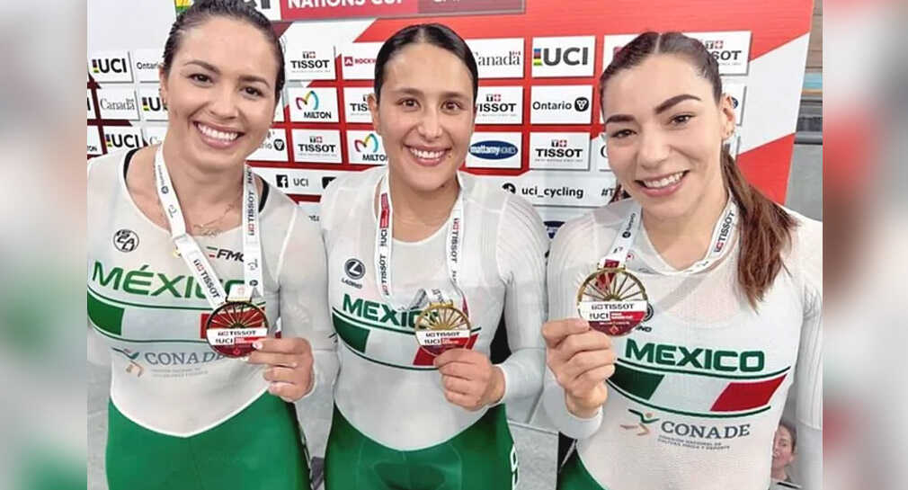 Equipo femenil de México gana Copa del Mundo de Ciclismo de pista en Canadá (VIDEO)