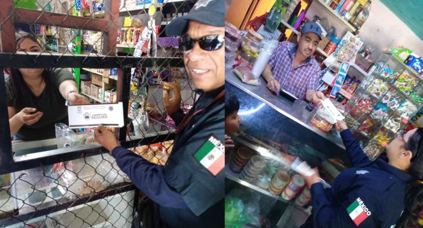Policía de Hermosillo visita comercios para orientar sobre medidas de seguridad
