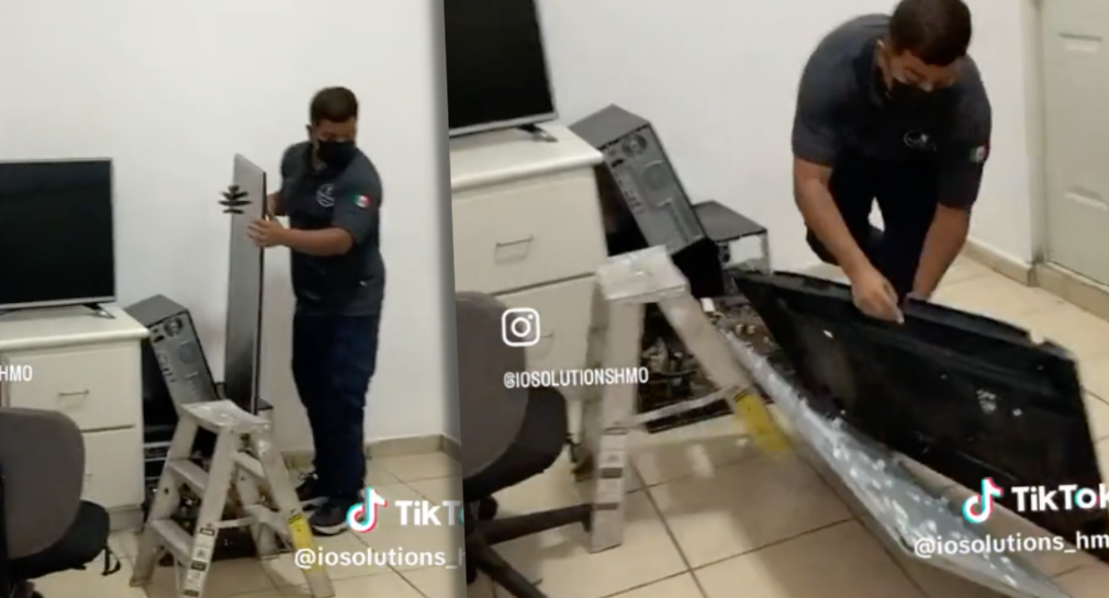 Negocio de Hermosillo se viraliza por reparar y desarreglar pantallas (VIDEO)
