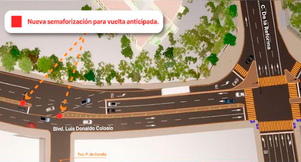 Funcionará a partir del lunes 8 de mayo vuelta anticipada en Reforma y Colosio en Hermosillo