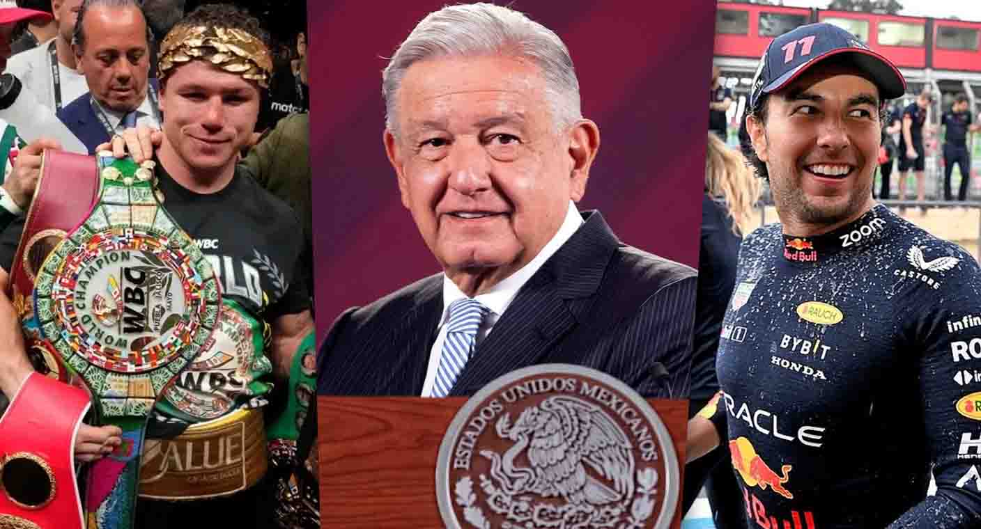 AMLO felicita a ‘Canelo’ Álvarez y ‘Checo’ Pérez