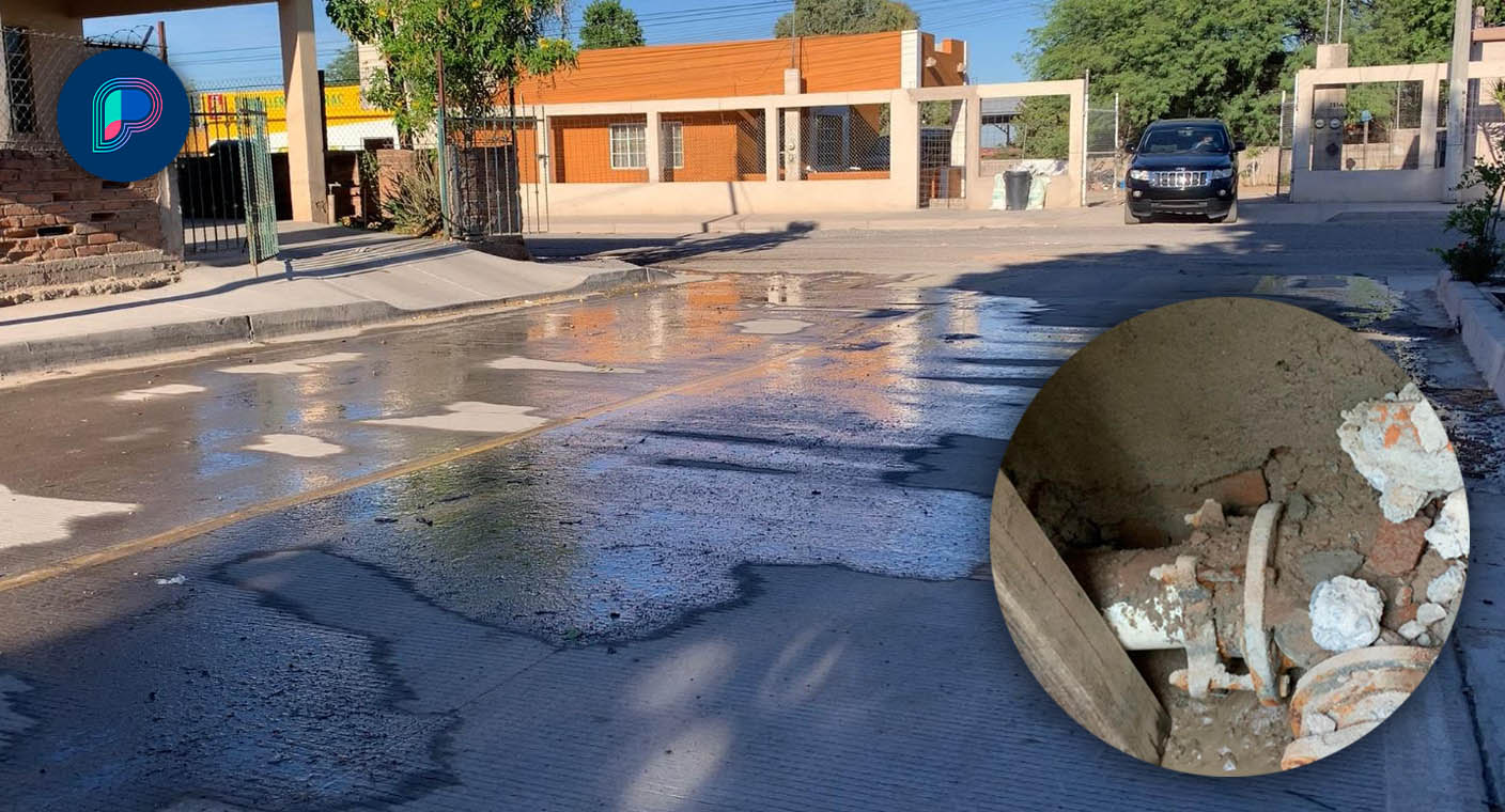 Reportan fugas vecinos de colonia Insurgentes en Hermosillo tras obras de pavimentación