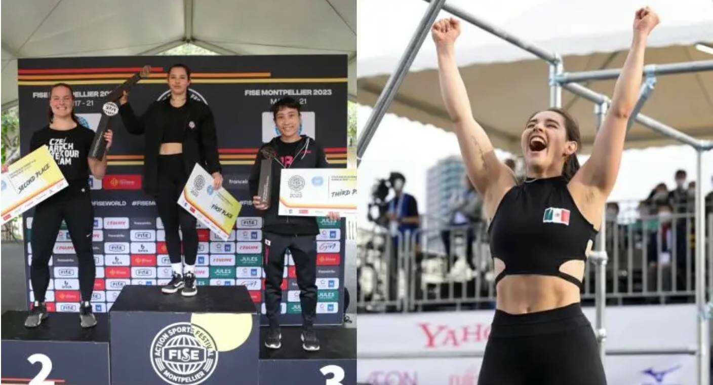 La mexicana Ella Bucio obtiene medalla de oro en el Campeonato Mundial de Parkour