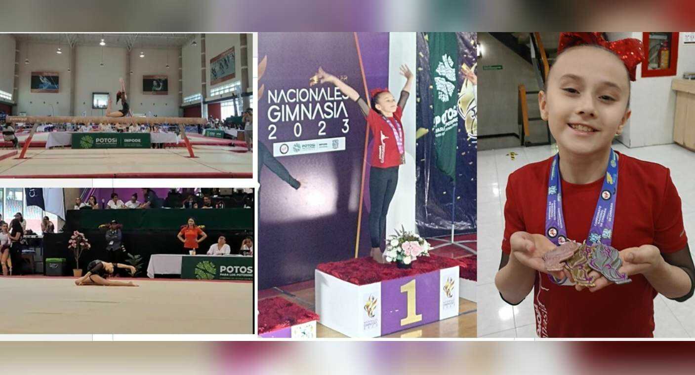 Obtiene la gimnasta hermosillense Lourdes Amelia Olea medallas de oro y plata en competencia nacional