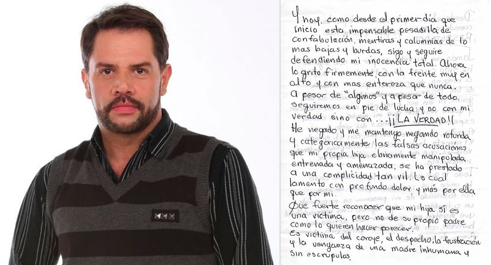 “Jamás en mi vida he faltado el respeto a mis hijas”: Héctor Parra envía carta desde prisión