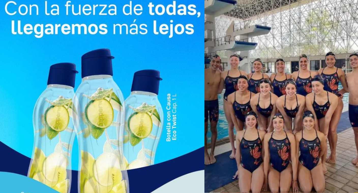 Tupperware lanza termo con causa para apoyar a nadadoras mexicanas