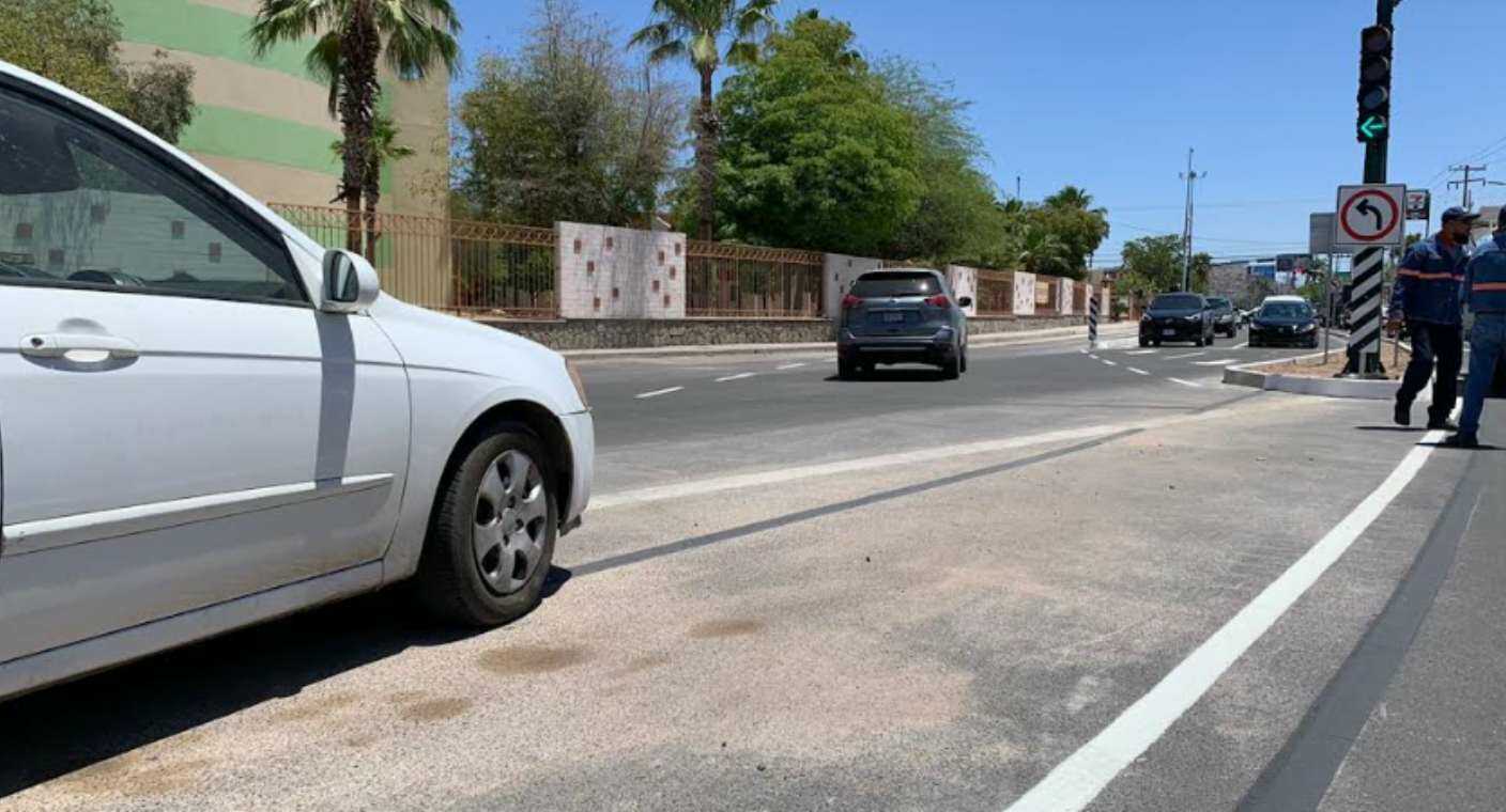 Inicia operación vuelta anticipada en bulevar Colosio y Reforma hacia al norte de Hermosillo; llaman a conducir con precaución