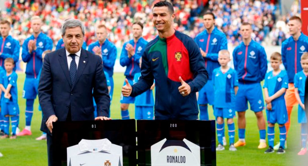 Llega Cristiano Ronaldo a los 200 partidos con Portugal, primer futbolista masculino en lograrlo