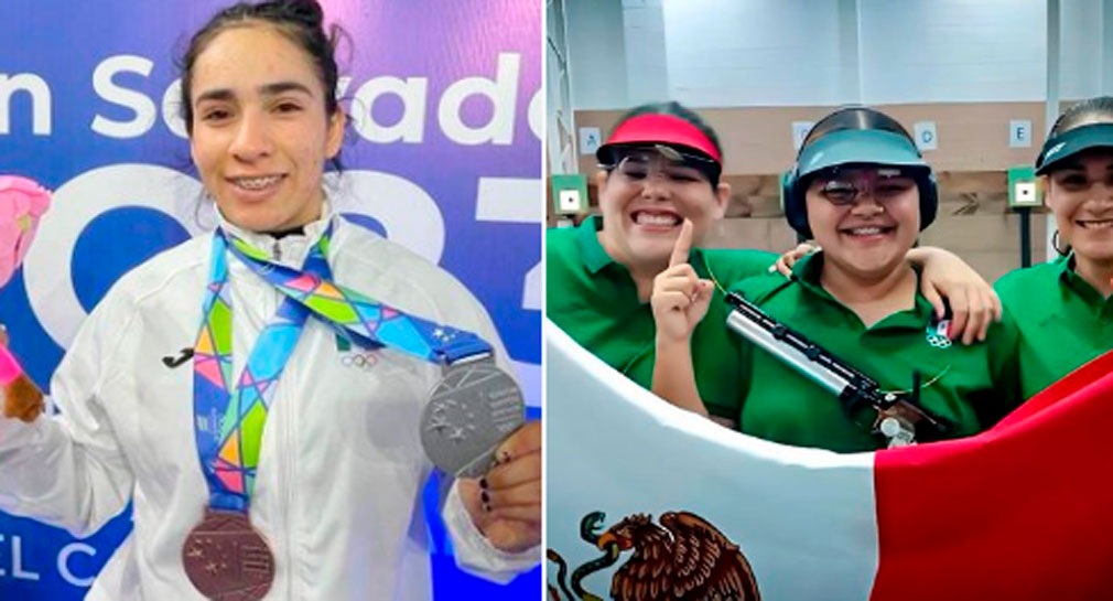 Sonorenses Andrea Victoria Ibarra, de tiro deportivo y Karla Ortiz, en halterofilia, son dobles medallistas en Juegos Centroamericanos 2023