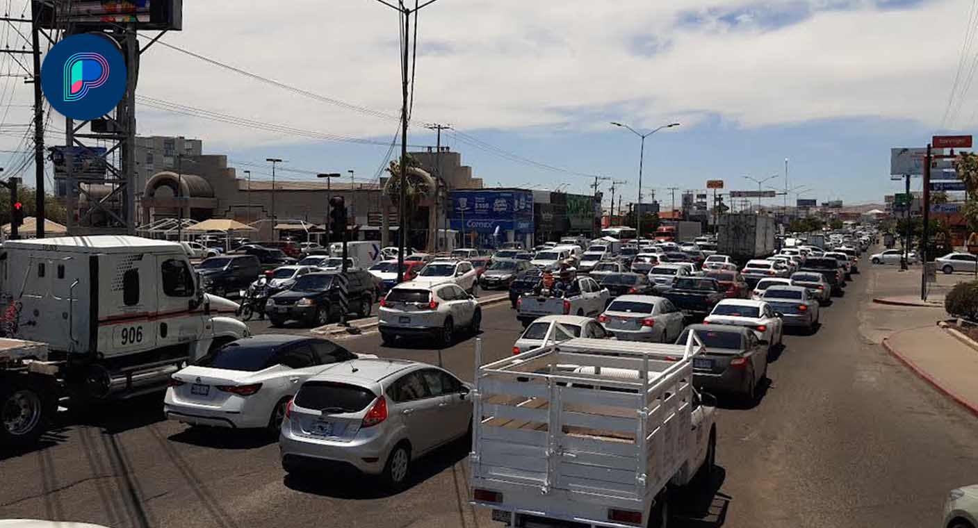 Cierran dos carriles de bulevar Solidaridad por trabajos de construcción de nuevo consulado de EEUU en Hermosillo